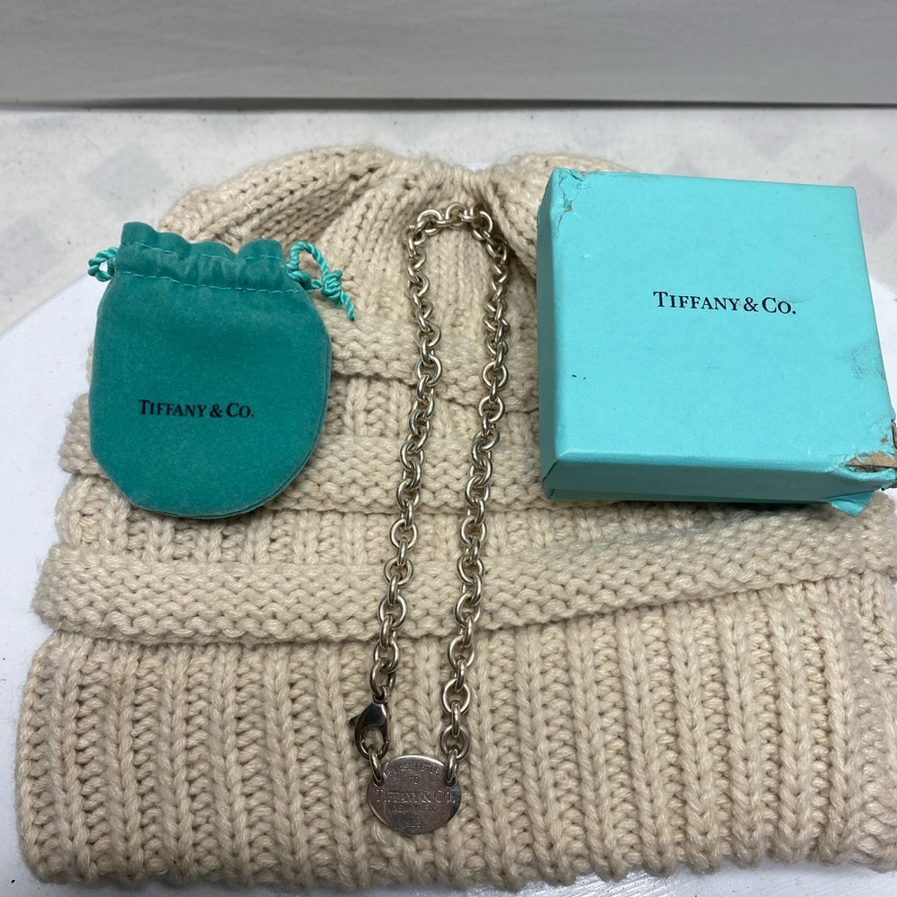 Tiffany & Co. Return to Tiffany Choker Necklace with Pendant 925 Sterling Silver - Picture 2 of 6